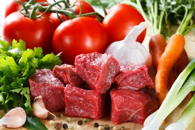 Viande et légumes pour le régime Dukan