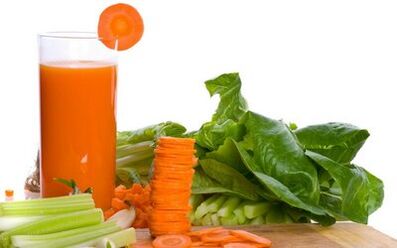 Jus de carotte et légumes pour la gastrite